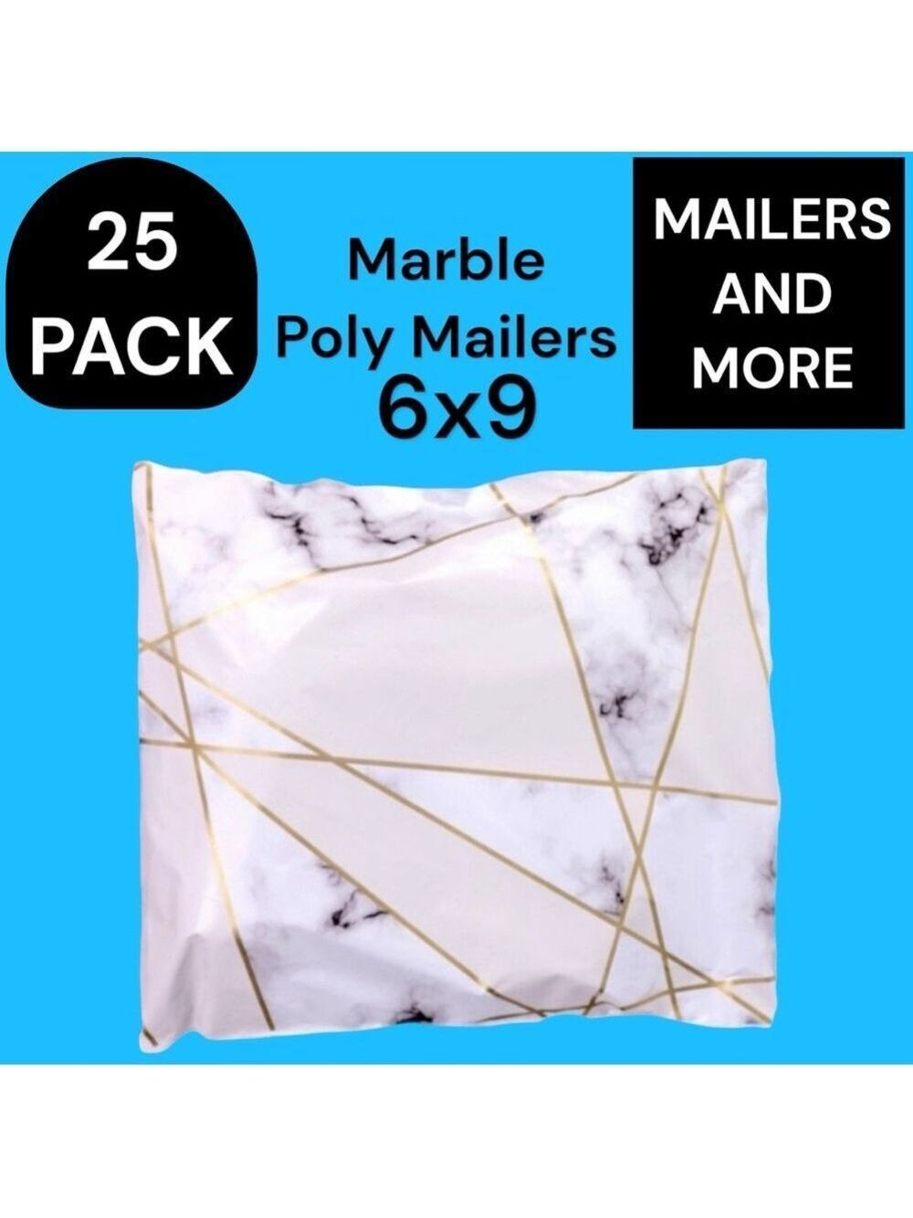 25 6X9 Poly Mailers Marble Shipping Envelopes PRICE IS FIRM - Picture 2 of 8